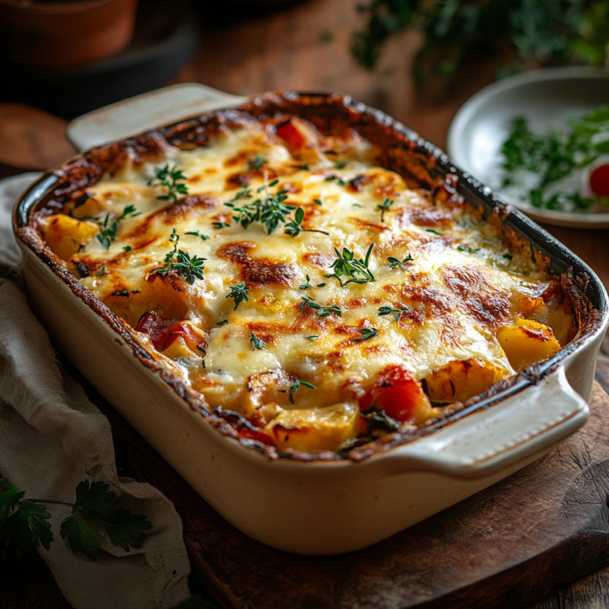 Овочева запіканка з сиром