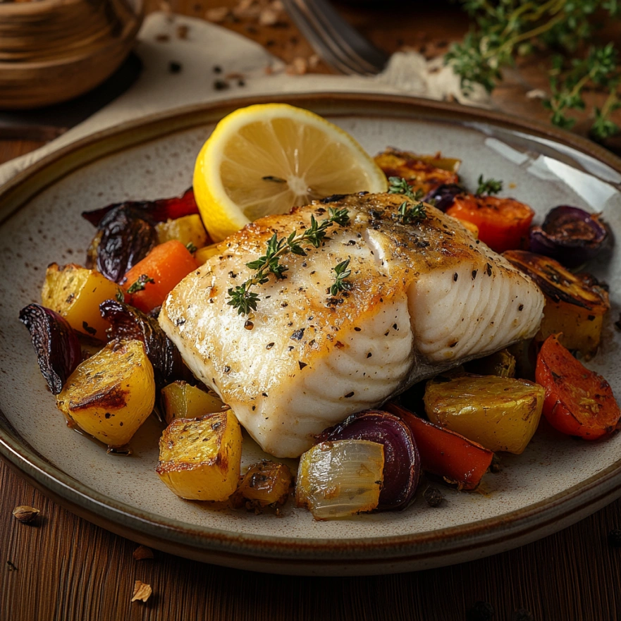 Запечена риба з овочами